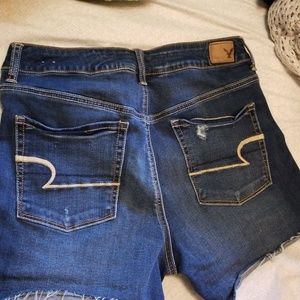 American Eagle high-rise shortie Jean denim shorts